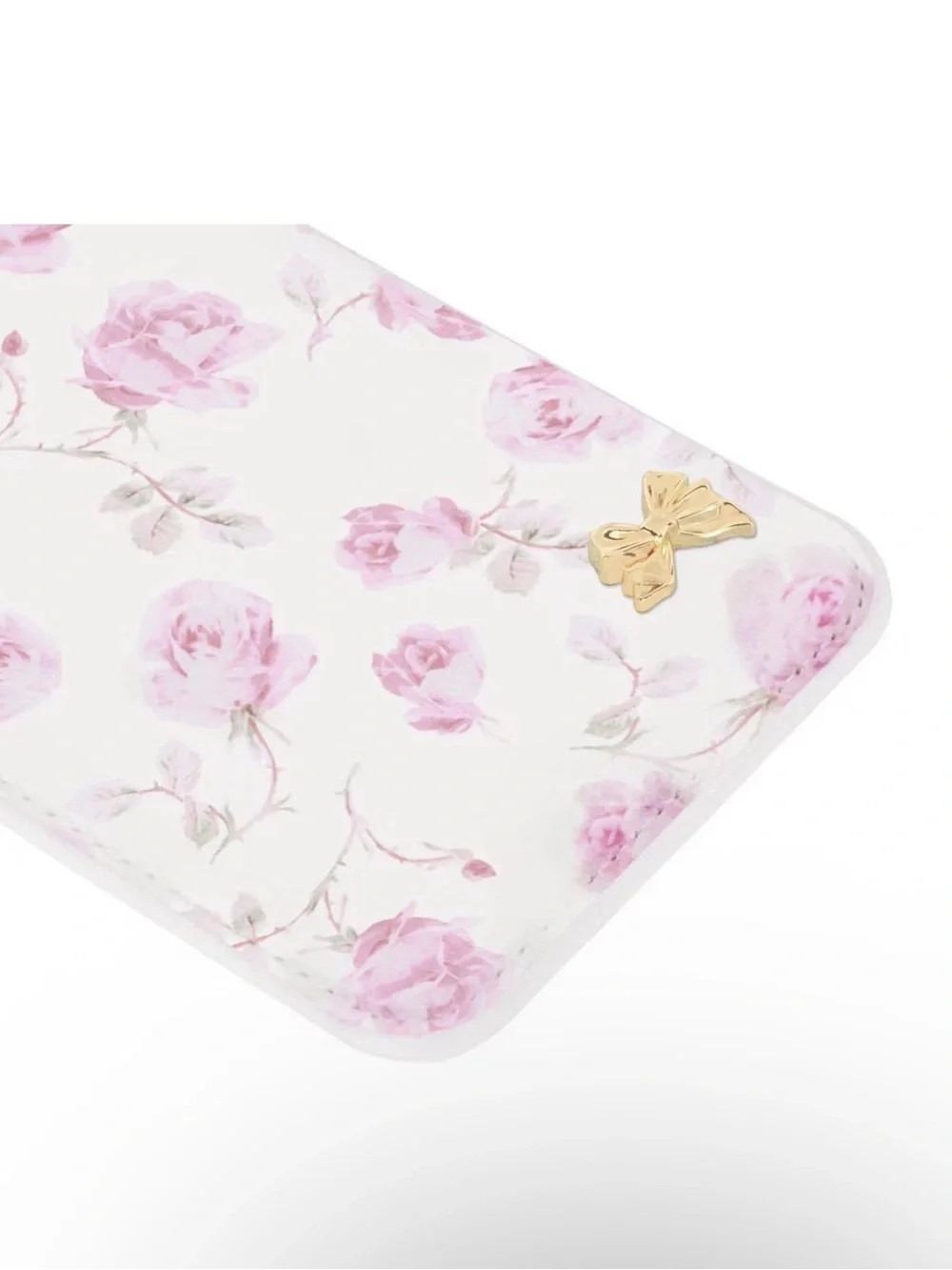 LoveShackFancy – Case-Mate Ribbon Rosa Flora Magnetic Cardholder Sterling Dusk